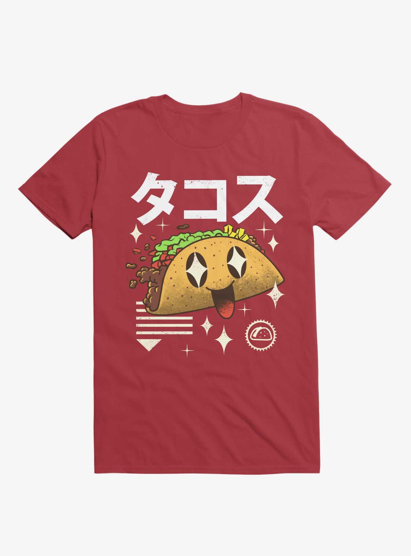 Kawaii Taco Red T-Shirt, , hi-res