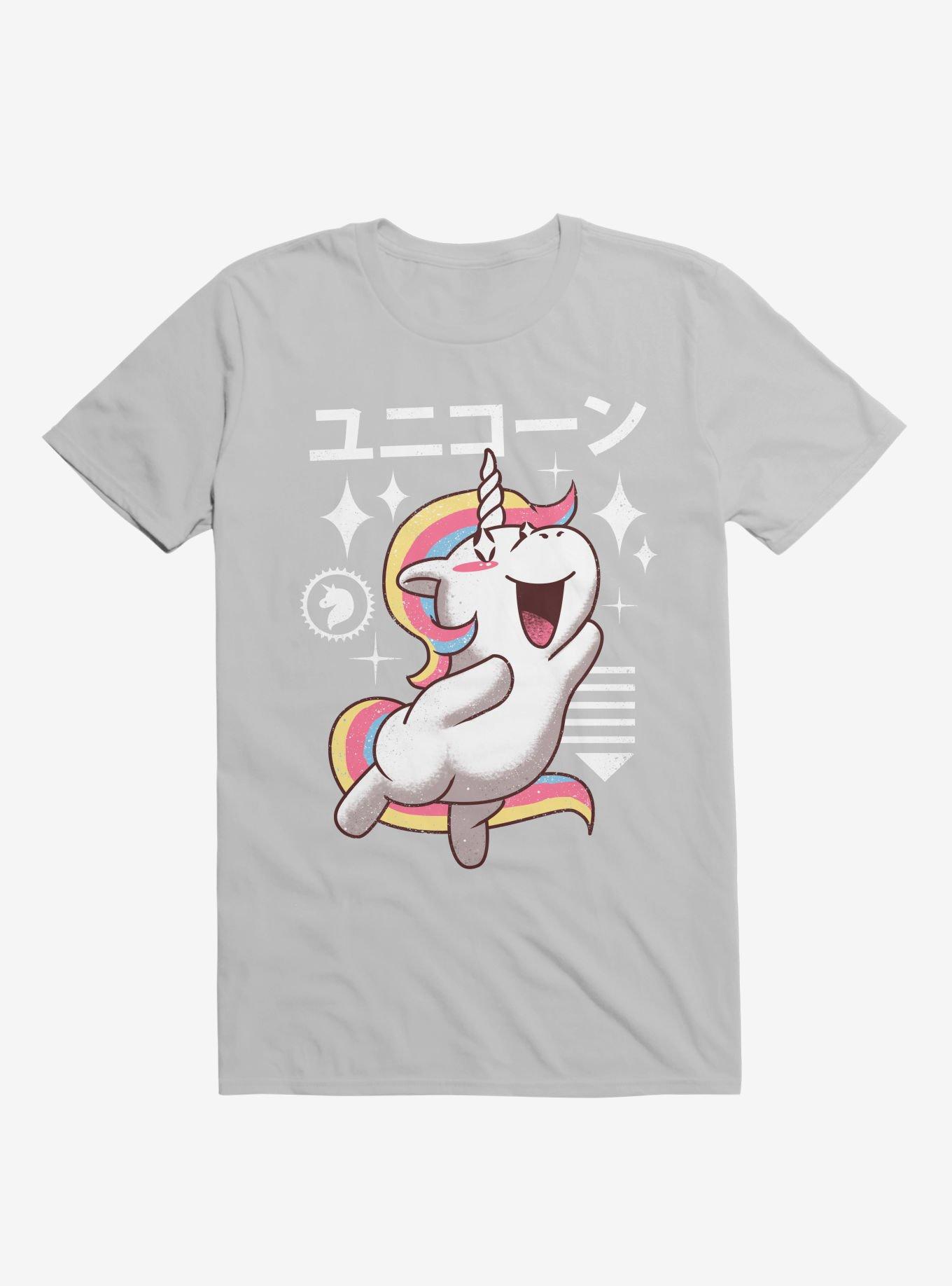 Kawaii Unicorn Ice Grey T-Shirt
