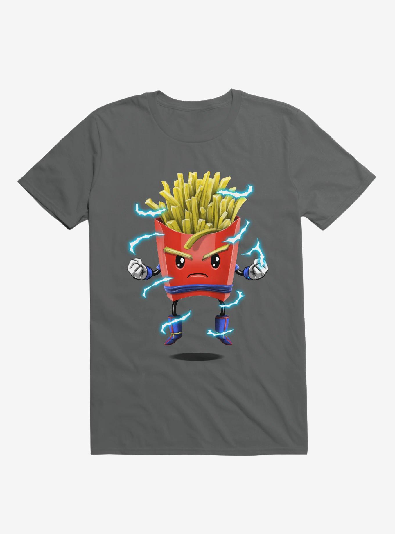 Saiyan Fries Charcoal Grey T-Shirt, CHARCOAL, hi-res