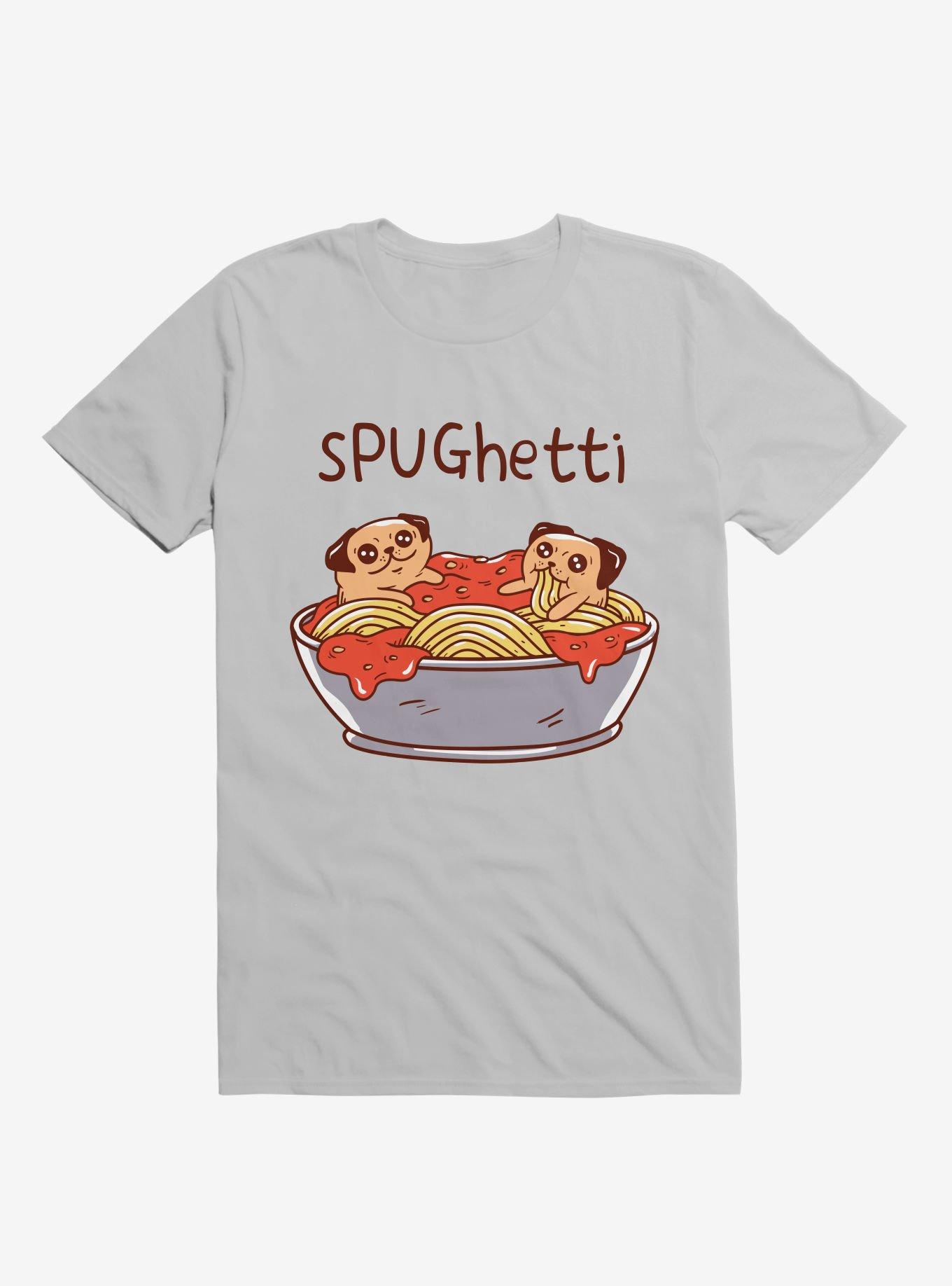 Spughetti Spaghetti Pugs Ice Grey T-Shirt, ICE GREY, hi-res