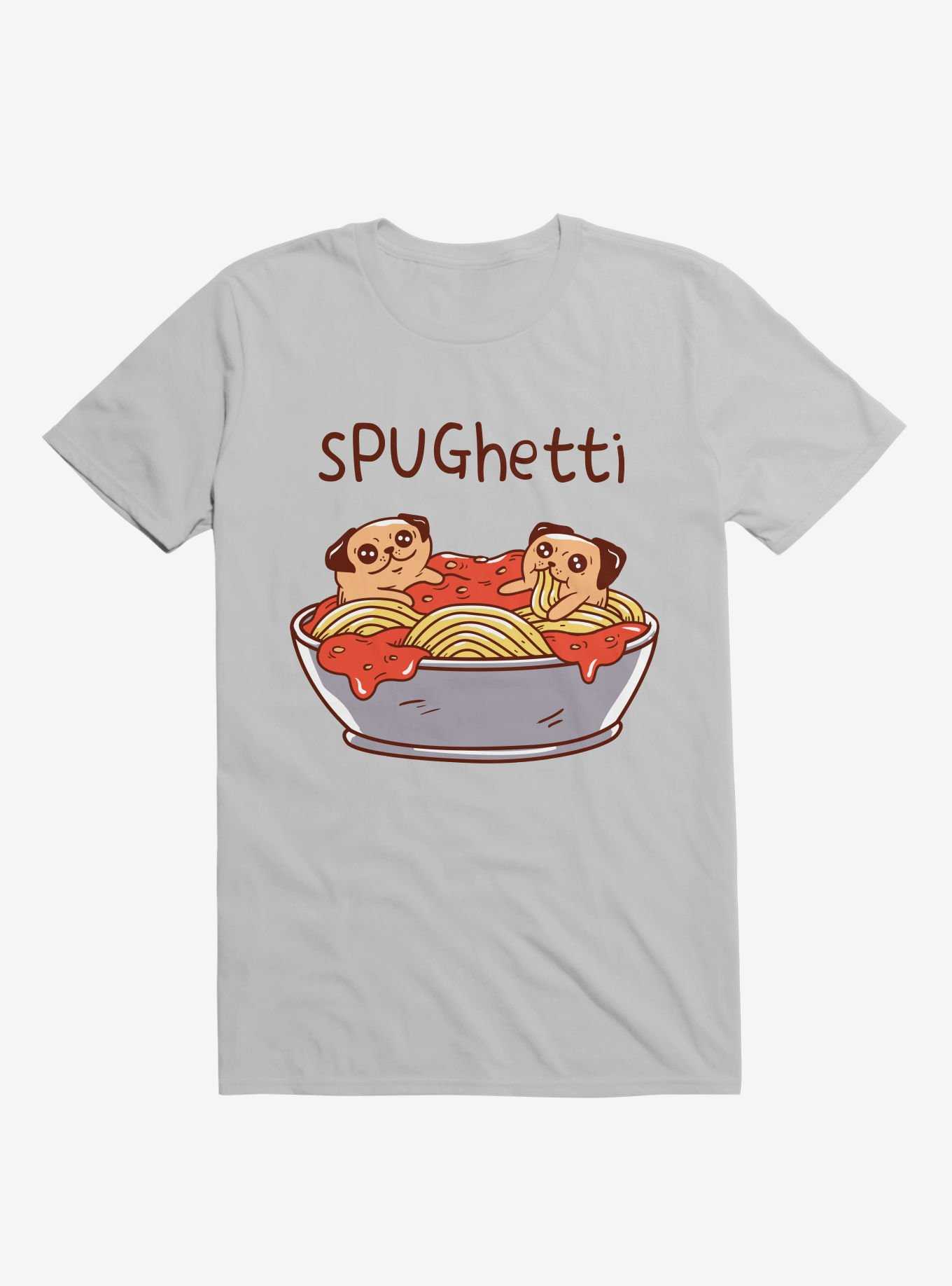 Spughetti Spaghetti Pugs Ice Grey T-Shirt, , hi-res