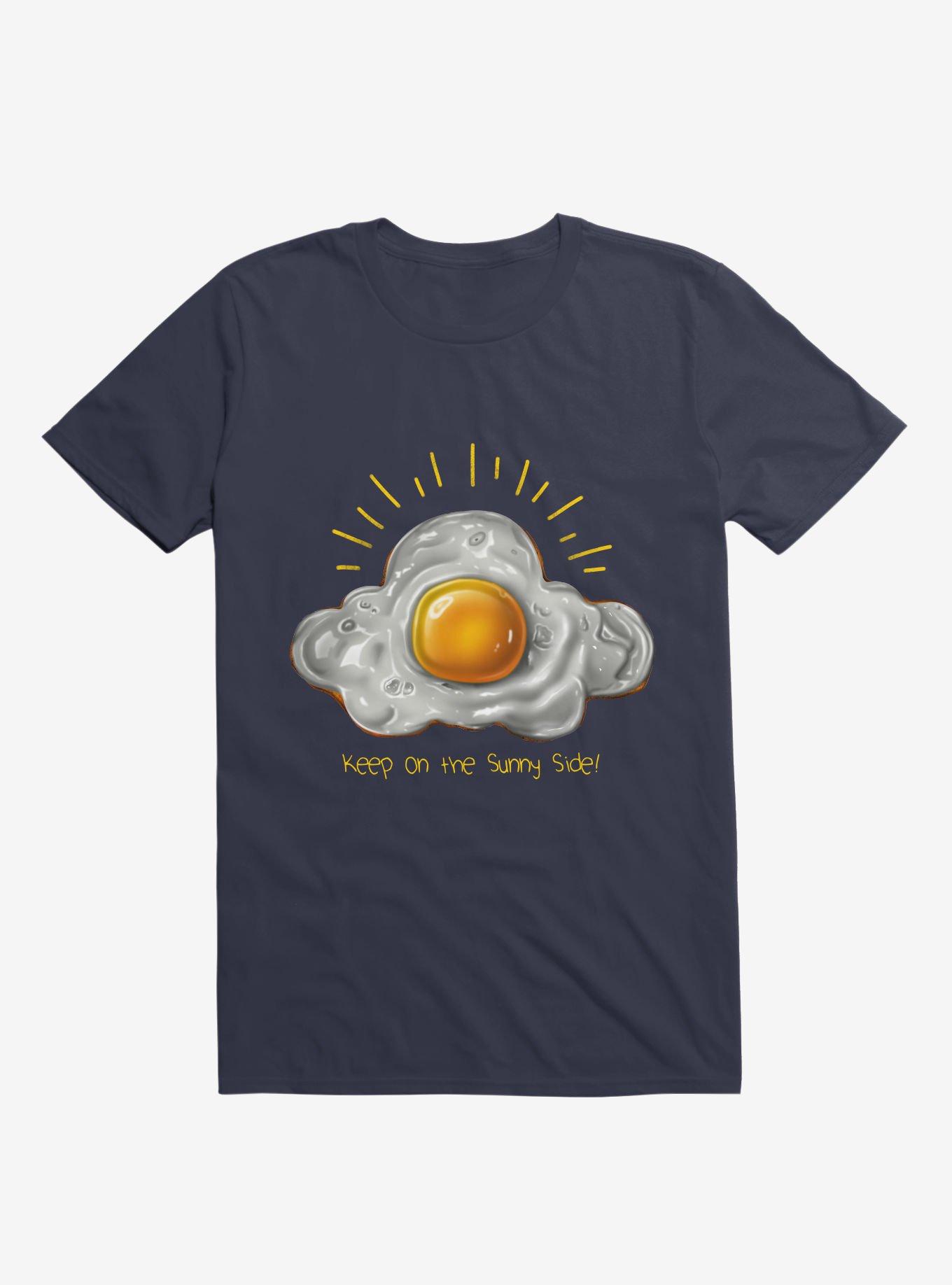 Sunny Side Egg Navy Blue T-Shirt, NAVY, hi-res