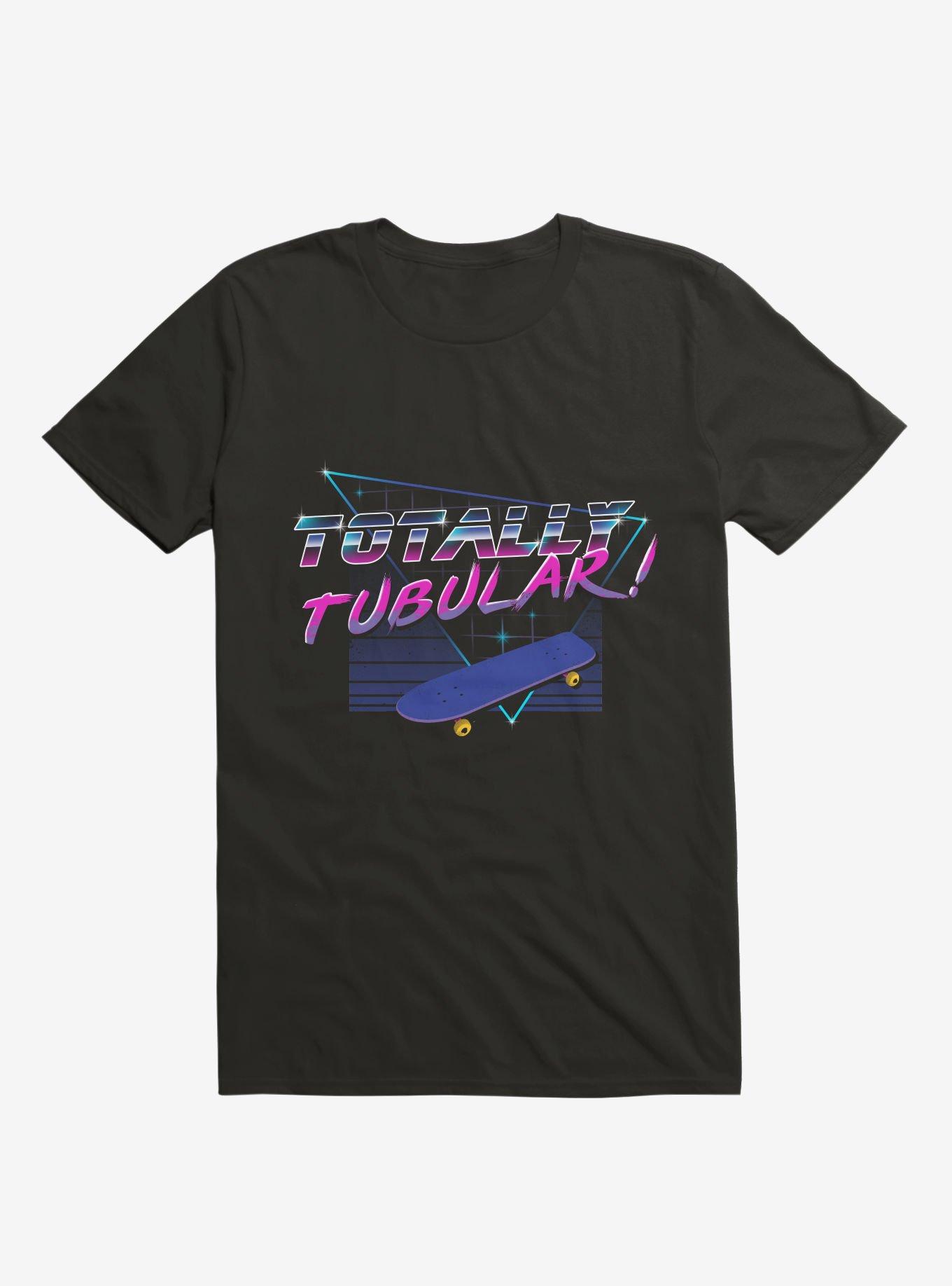 Totally Tubular Skateboard Black T-Shirt