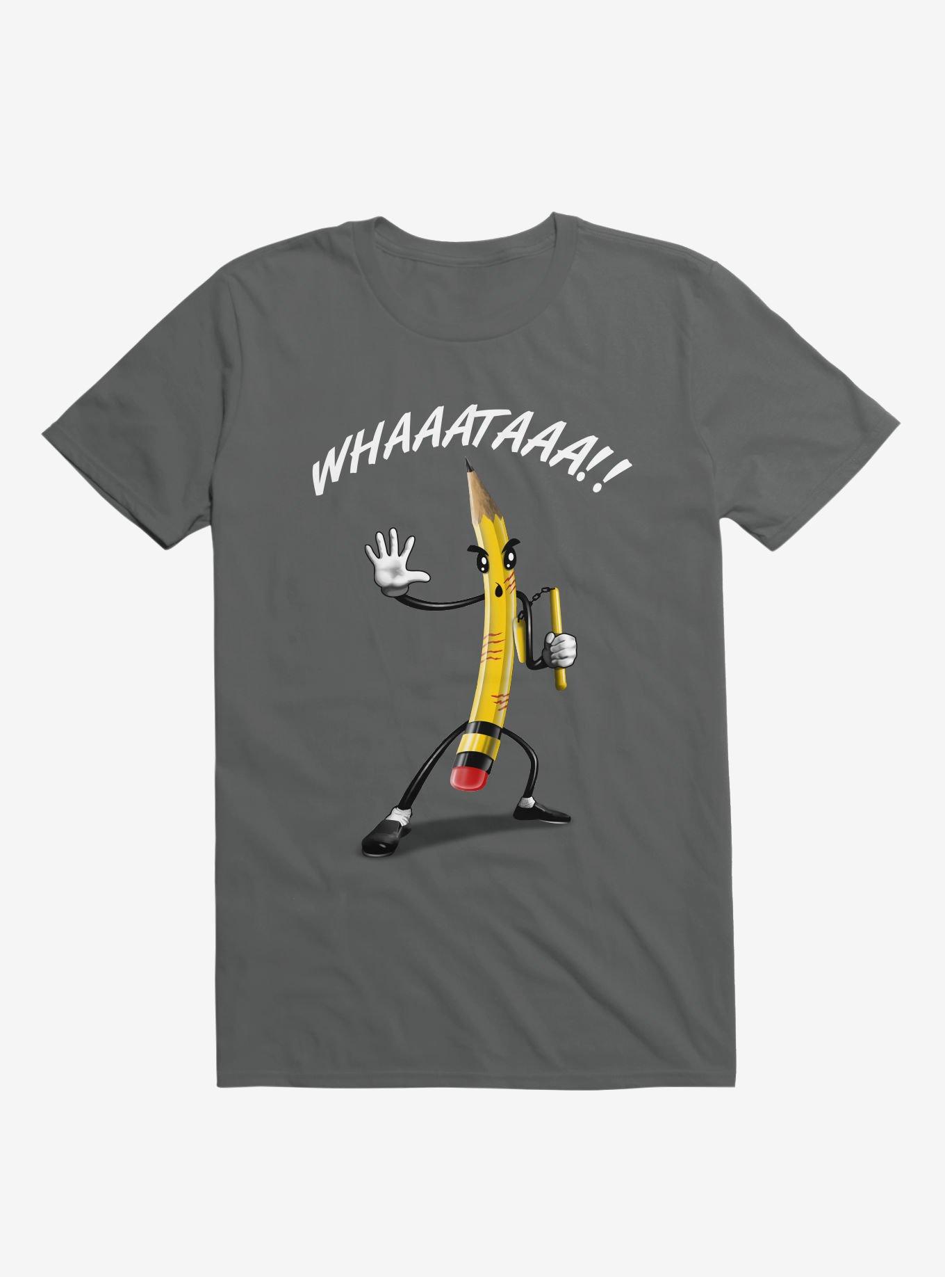Whaaataaa!! Pencil Charcoal Grey T-Shirt, , hi-res