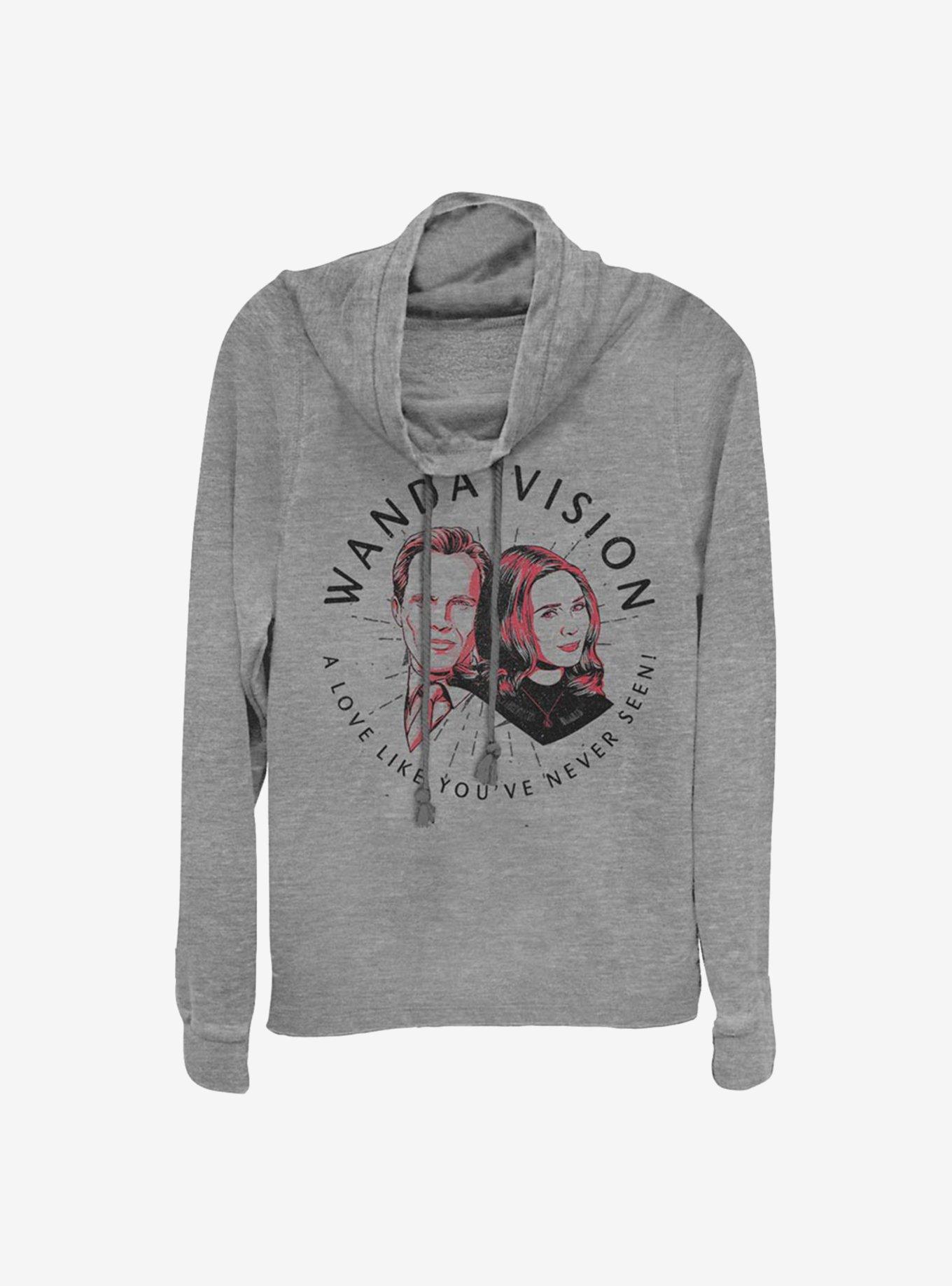 Marvel WandaVision Unusual Couple Love Cowlneck Long-Sleeve Girls Top, , hi-res