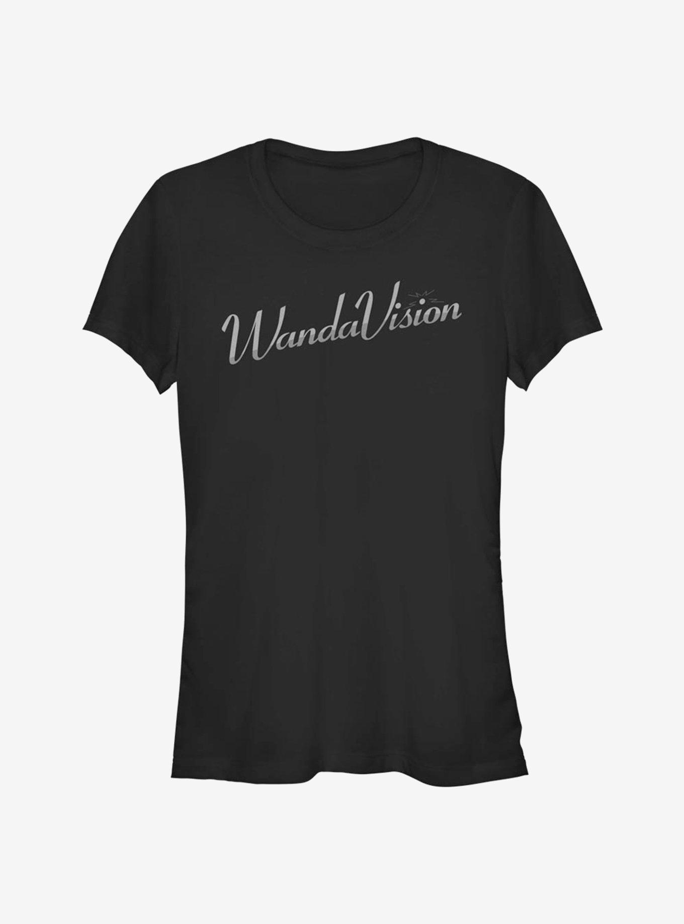 Marvel WandaVision Silver Logo Girls T-Shirt, BLACK, hi-res
