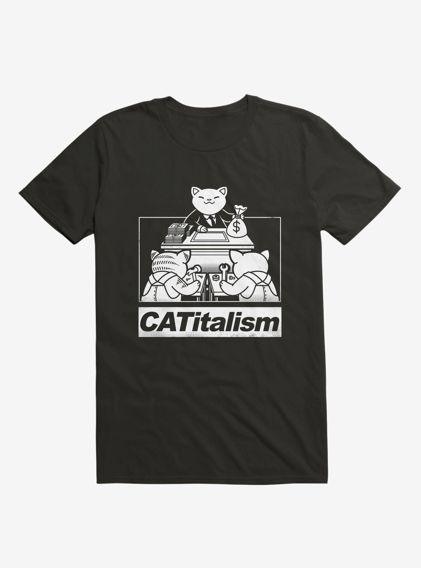 CaTitalism T-Shirt, BLACK, hi-res