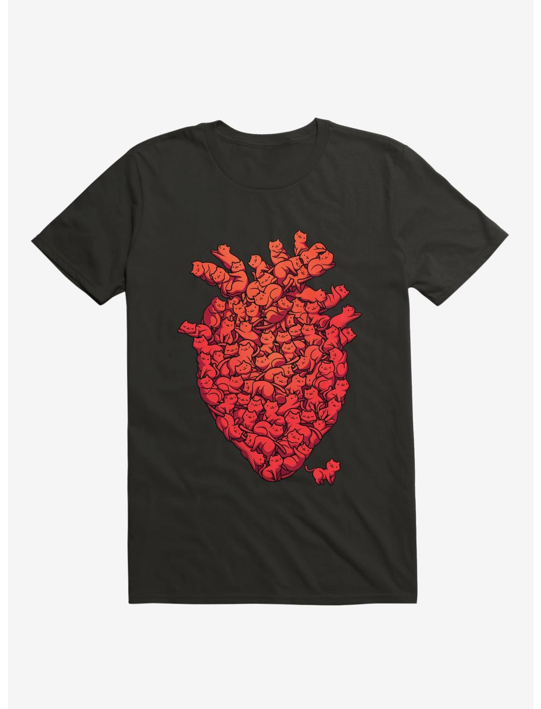 I Love Cat Heart T-Shirt, BLACK, hi-res