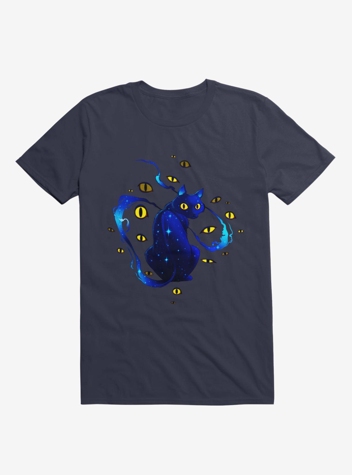 Mystic Cat T-Shirt, NAVY, hi-res