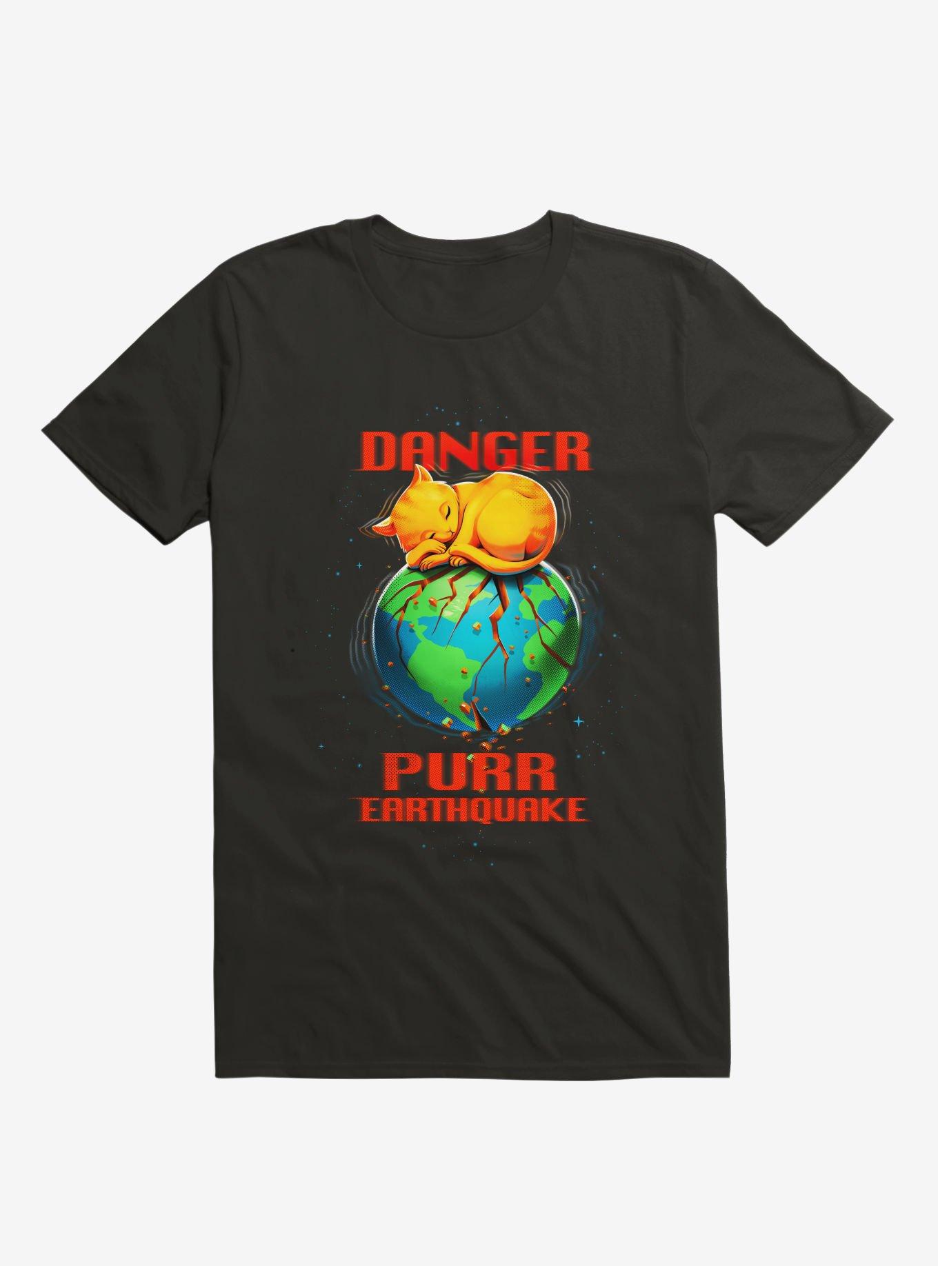 Purr Earthquake T-Shirt, BLACK, hi-res