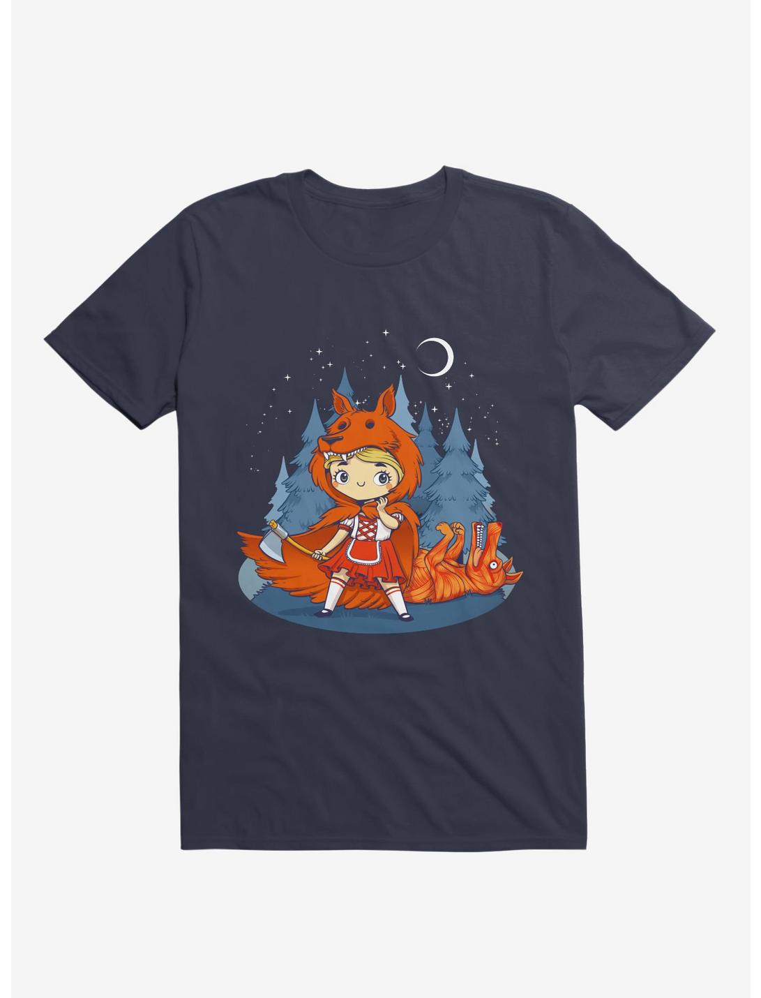 Red Hood Wolf T-Shirt, NAVY, hi-res