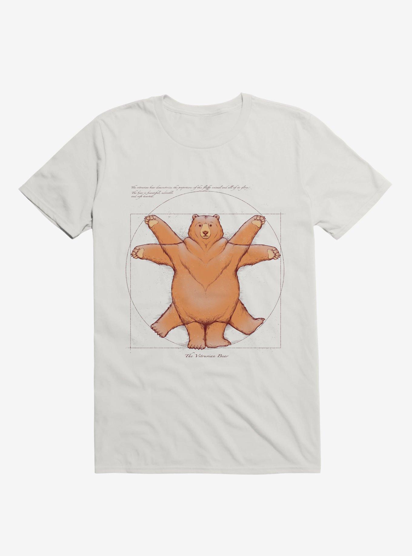 Vitruvian Bear T-Shirt, WHITE, hi-res