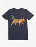 Fruit Cat: Pineapple T-Shirt, NAVY, hi-res