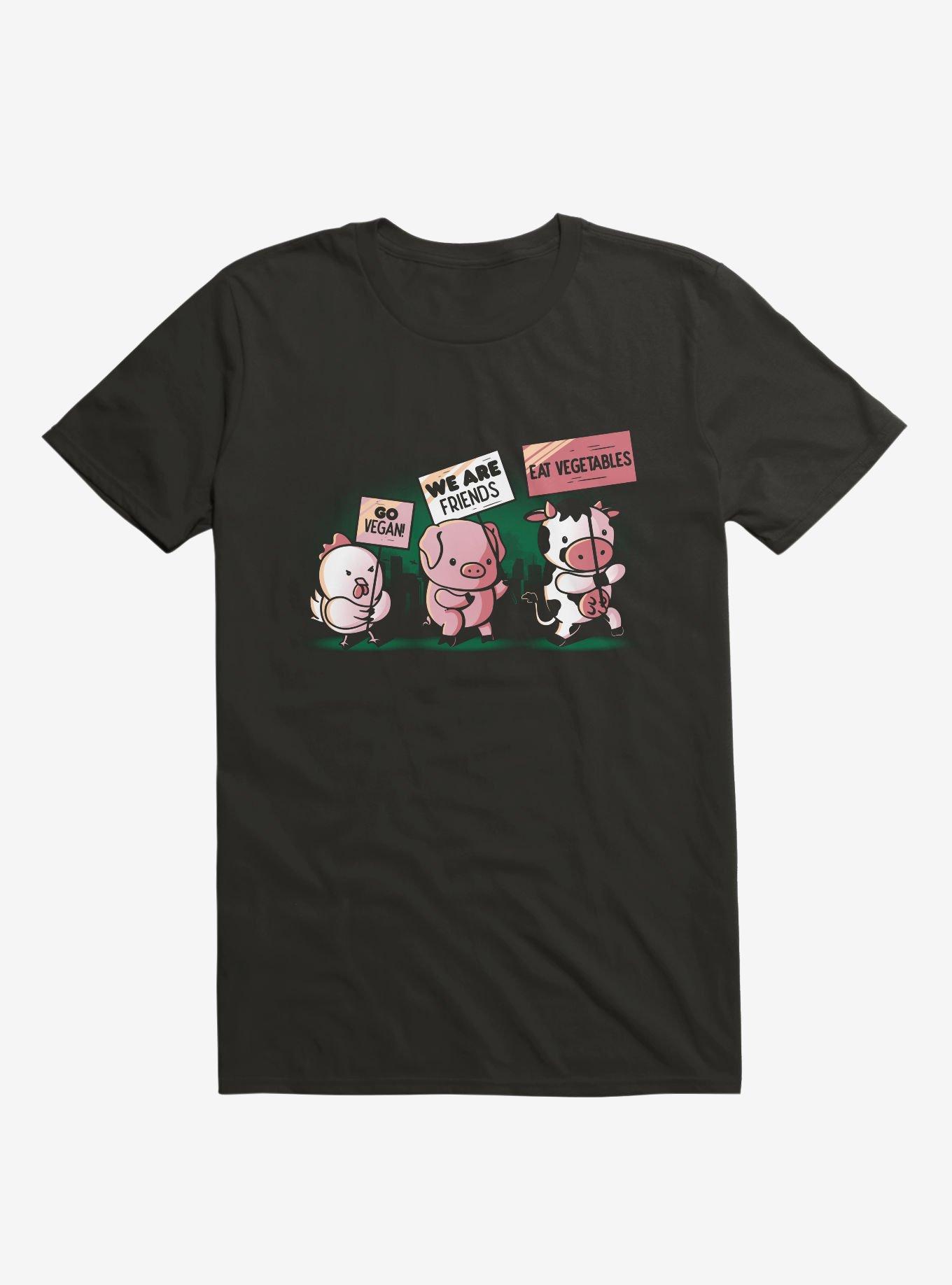 Go Vegan! T-Shirt, BLACK, hi-res