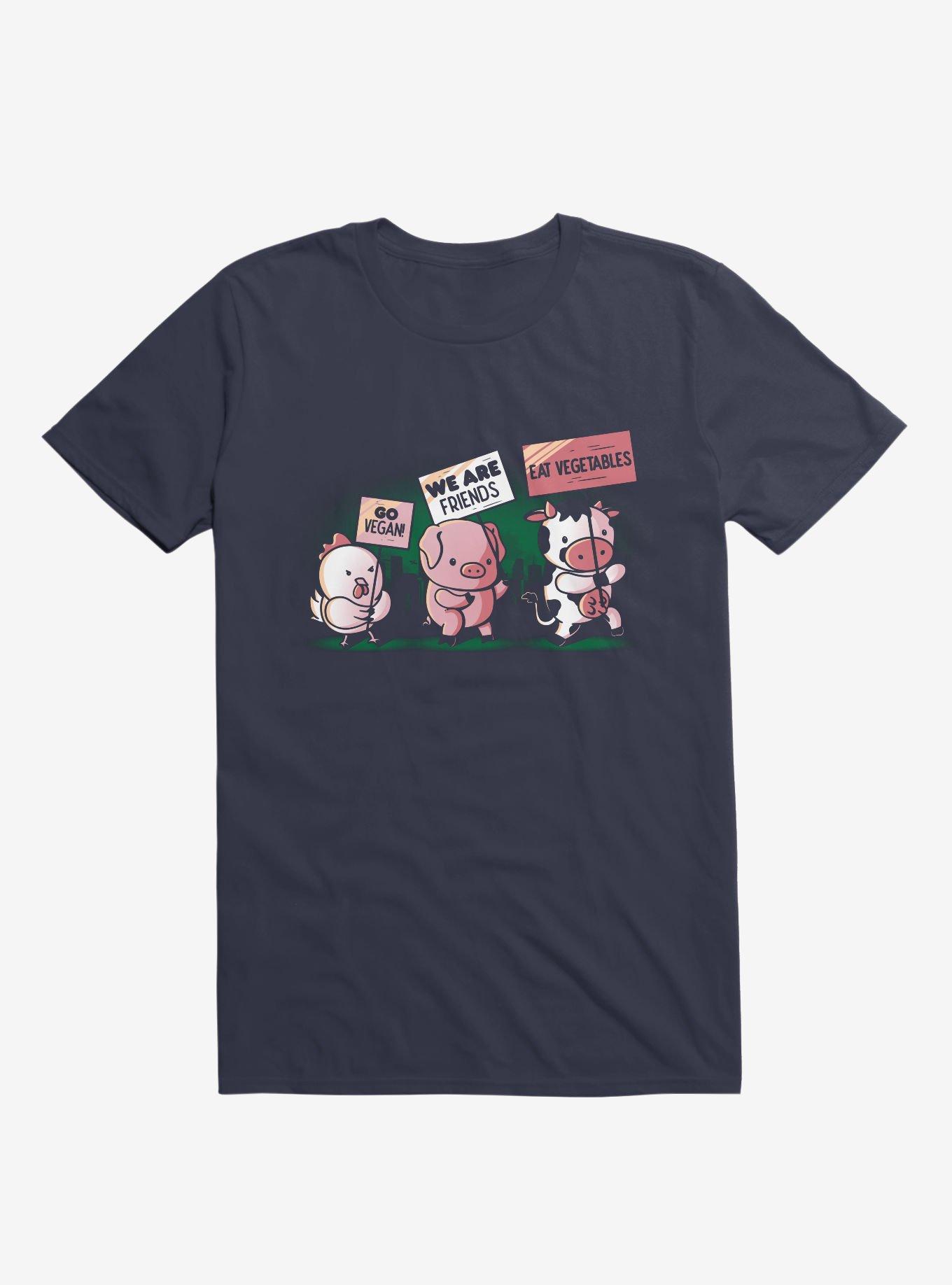 Go Vegan! T-Shirt, NAVY, hi-res