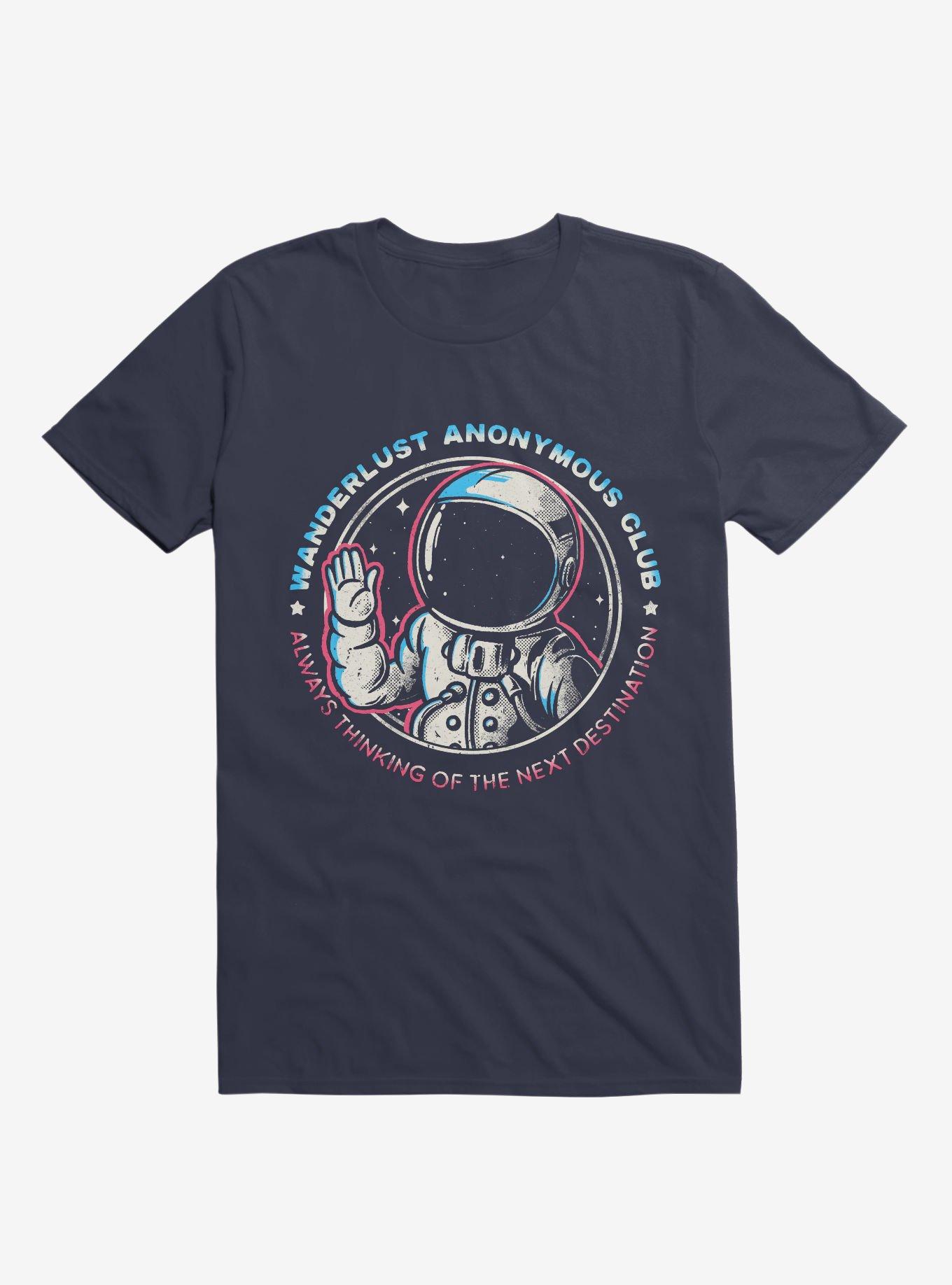Wanderlust Anonymous Club T-Shirt, NAVY, hi-res