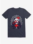 Xmas Panda T-Shirt, NAVY, hi-res