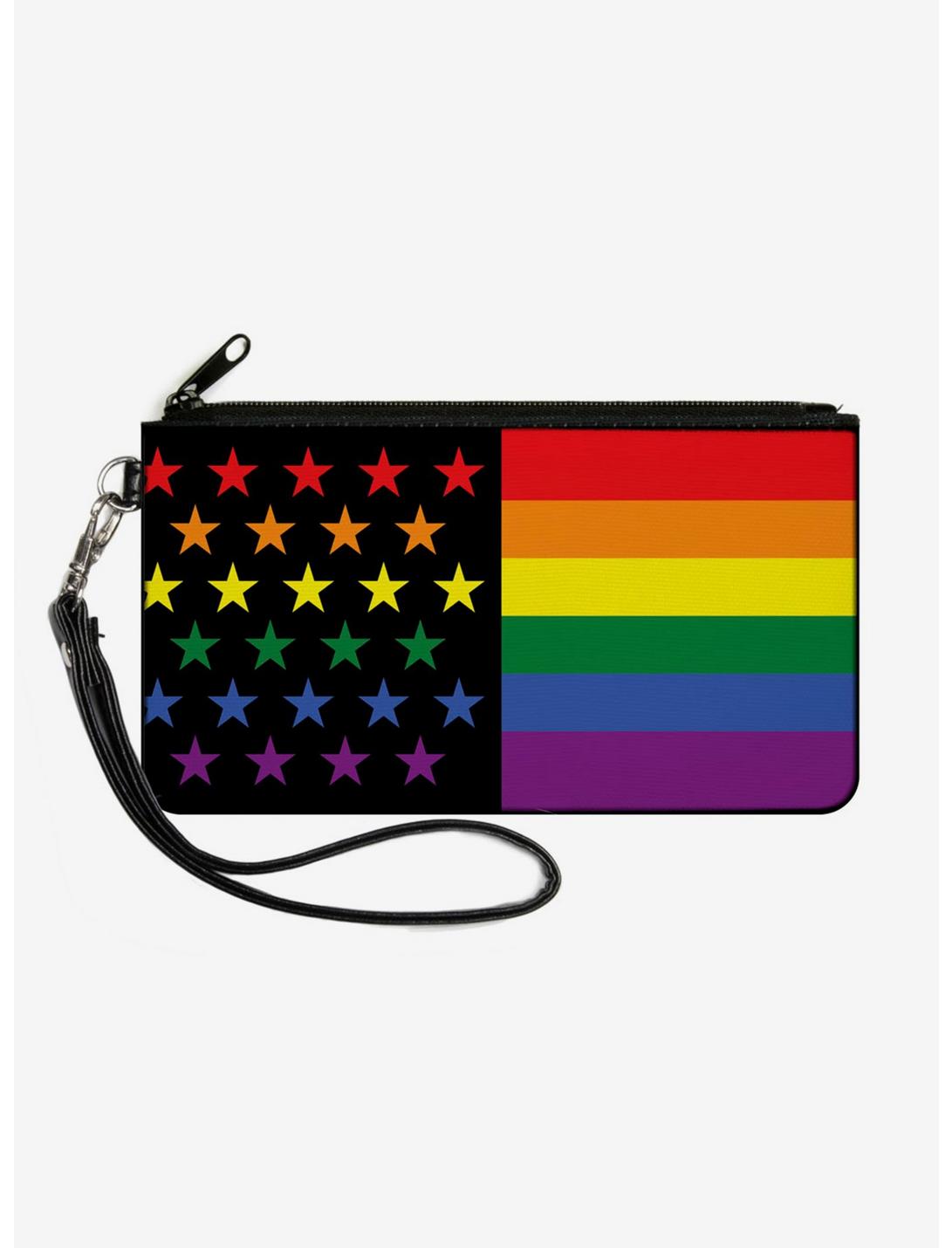 American Pride Flag Canvas Zip Clutch Wallet, , hi-res