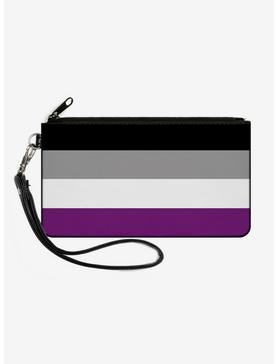 Asexual Flag Canvas Zip Clutch Wallet, , hi-res