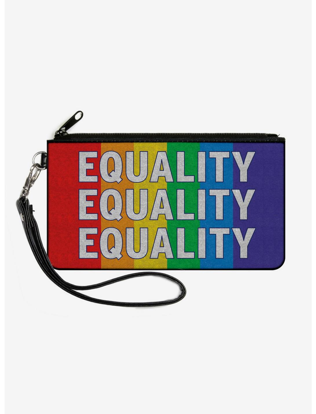 Equality Blocks Canvas Zip Clutch Wallet, , hi-res