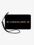 Love Is Love Heart Canvas Zip Clutch Wallet, , hi-res