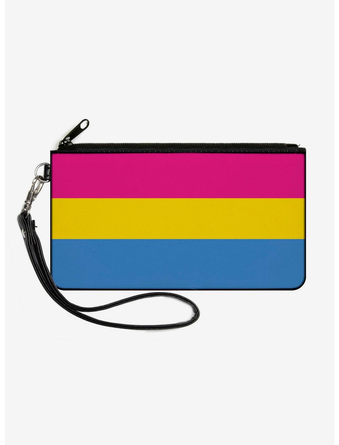 Pansexual Flag Canvas Zip Clutch Wallet, , hi-res
