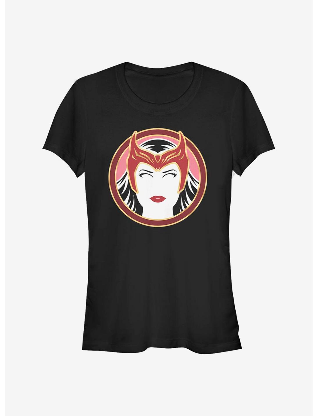 Marvel WandaVision Scarlet Witch Outline Girls T-Shirt, BLACK, hi-res