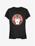 Marvel WandaVision Scarlet Witch Outline Girls T-Shirt, BLACK, hi-res