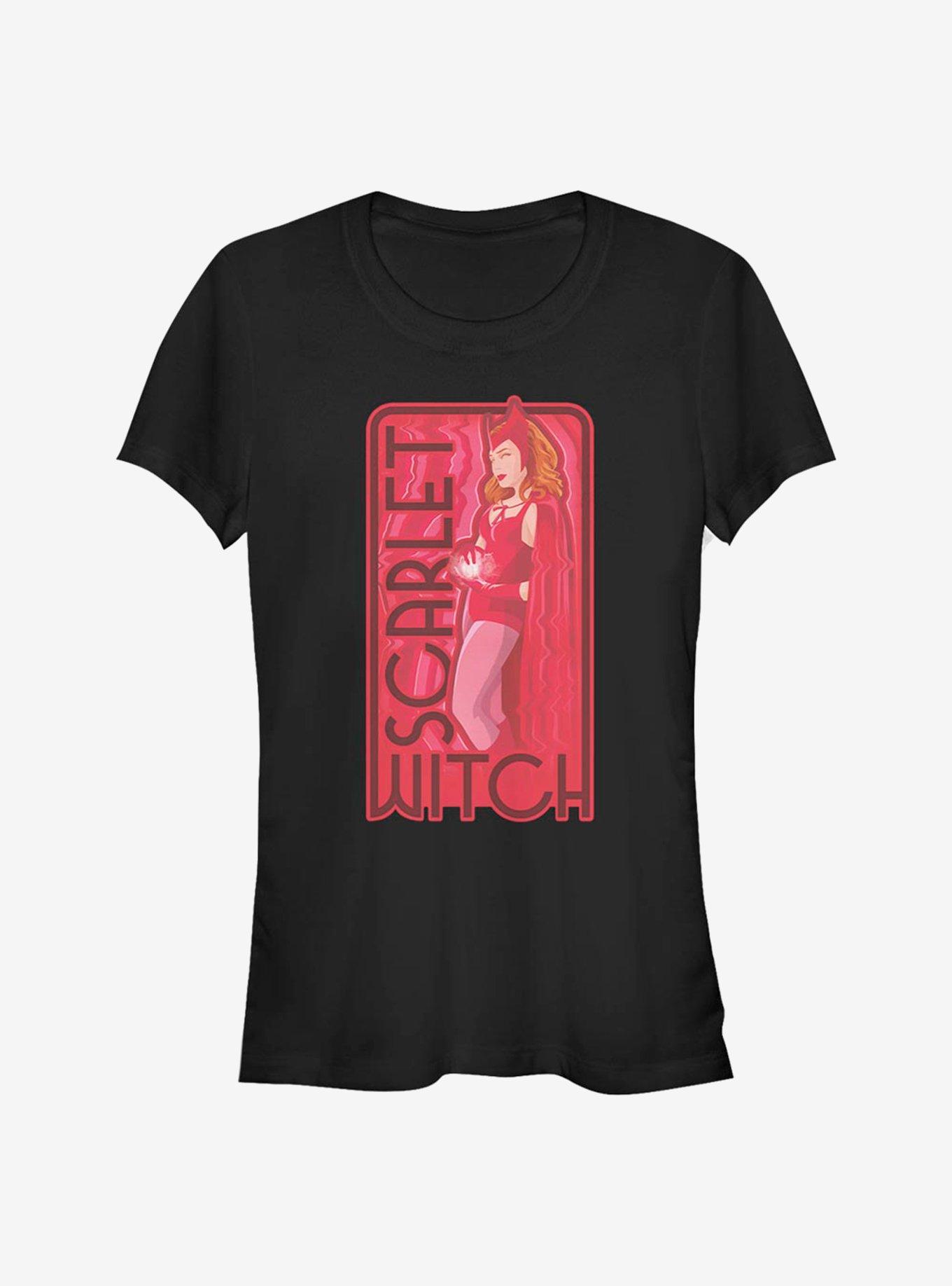 Marvel WandaVision The Scarlet Witch Girls T-Shirt, BLACK, hi-res