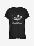 Marvel WandaVision Unusual Couple Flying Stars Girls T-Shirt, BLACK, hi-res