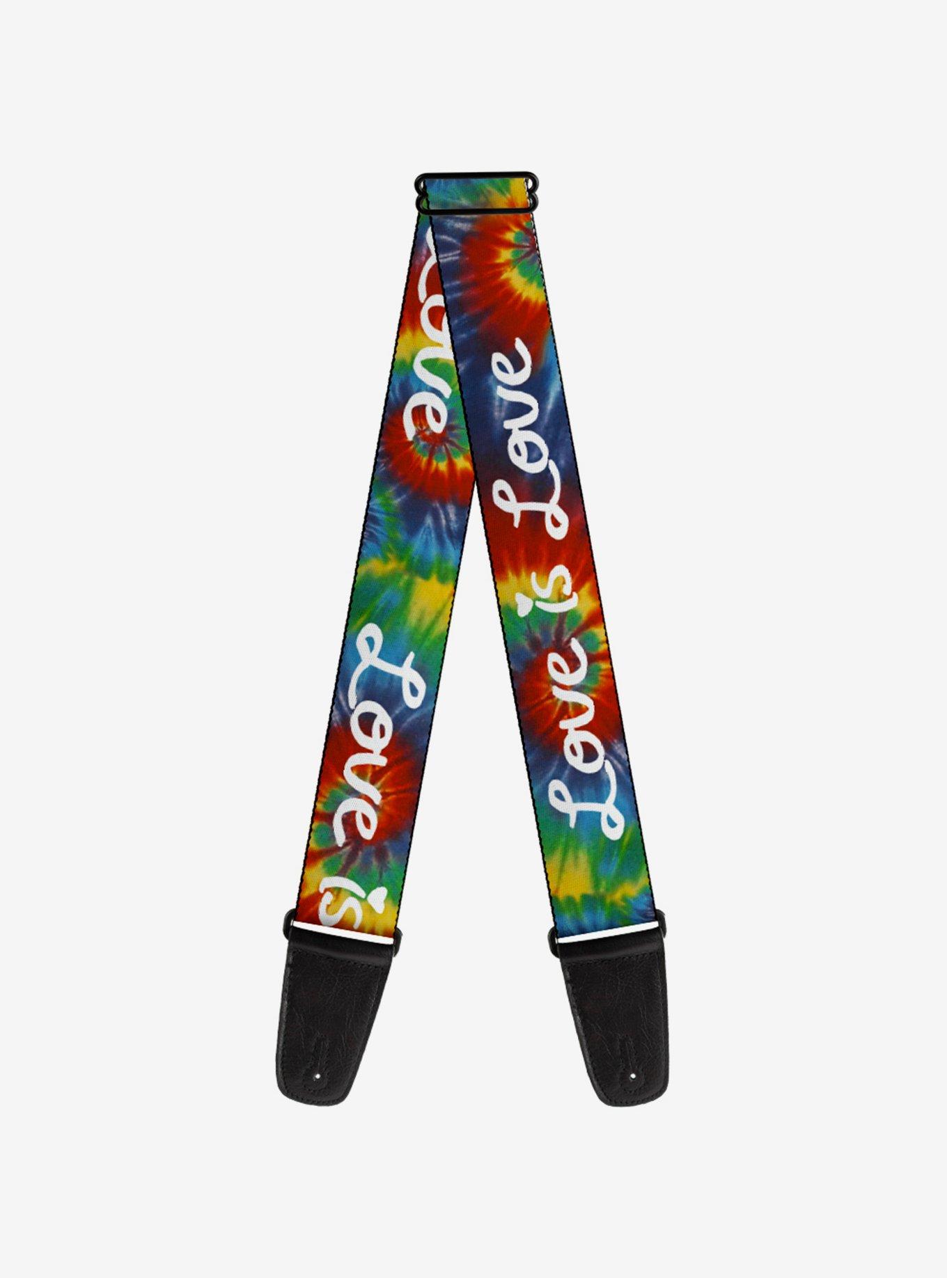 Love is Love Tie Dye Guitar Strap, , hi-res