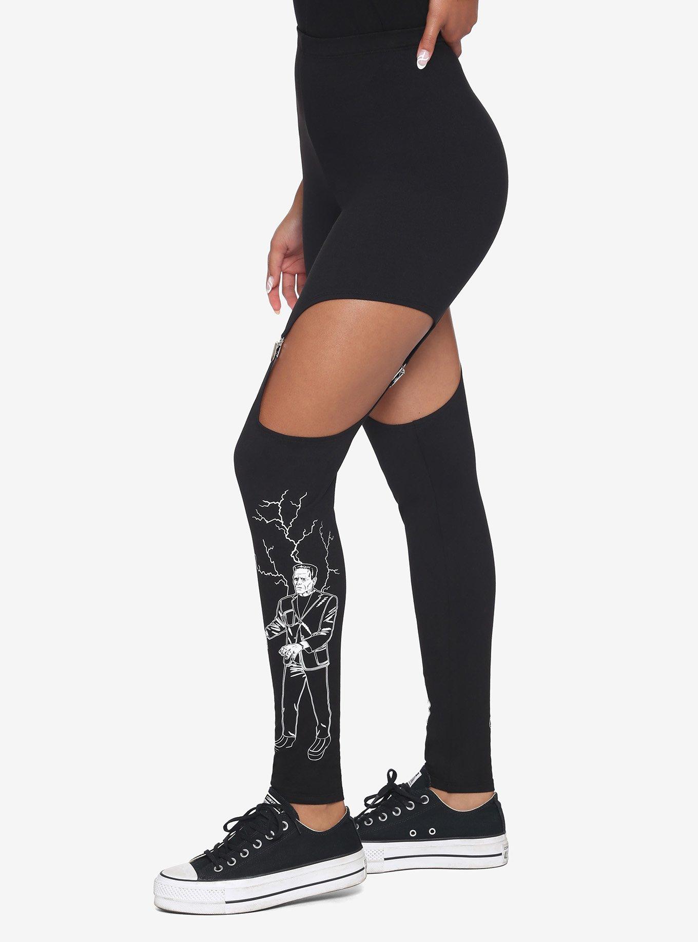 Universal Monsters Frankentein's Monster & Bride Of Frankenstein Garter Leggings, MULTI, hi-res