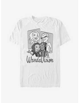 Marvel WandaVIsion Cartoon Character Panels T-Shirt, WHITE, hi-res