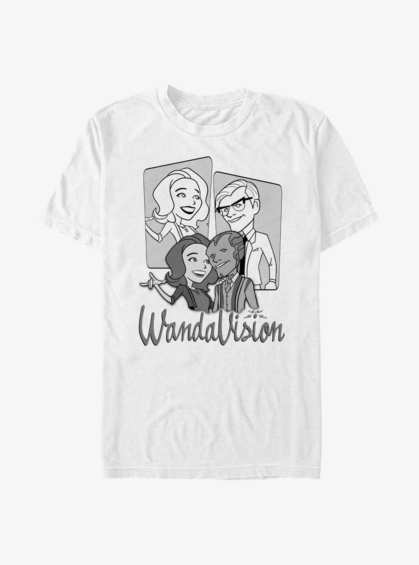 Marvel WandaVIsion Cartoon Character Panels T-Shirt, , hi-res