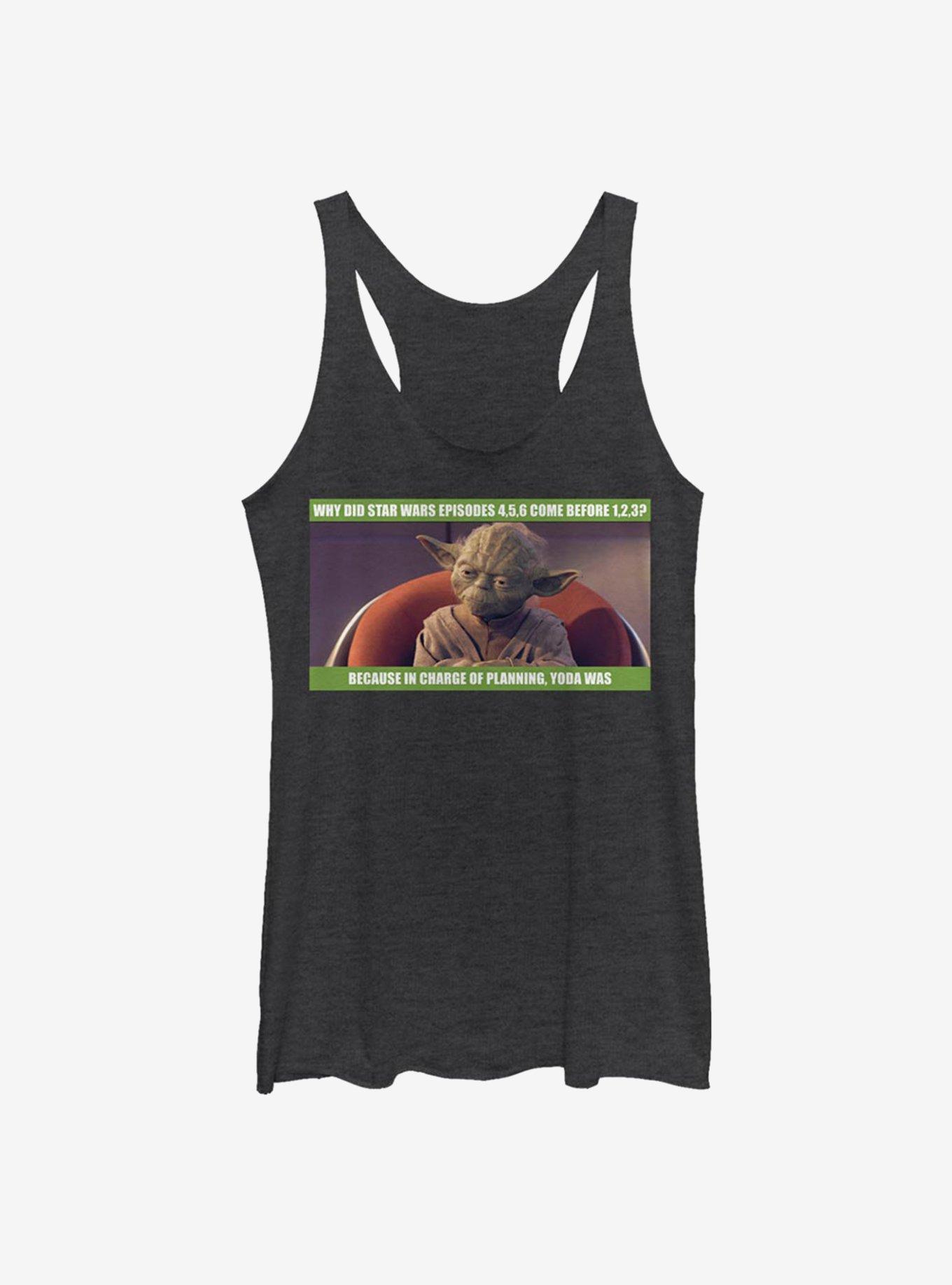 Star Wars In Charge Of Planning Girls Tank, BLK HTR, hi-res