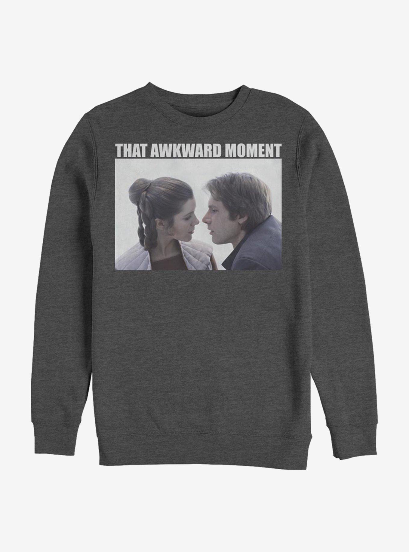 Star Wars Awkward Moment Crew Sweatshirt, CHAR HTR, hi-res