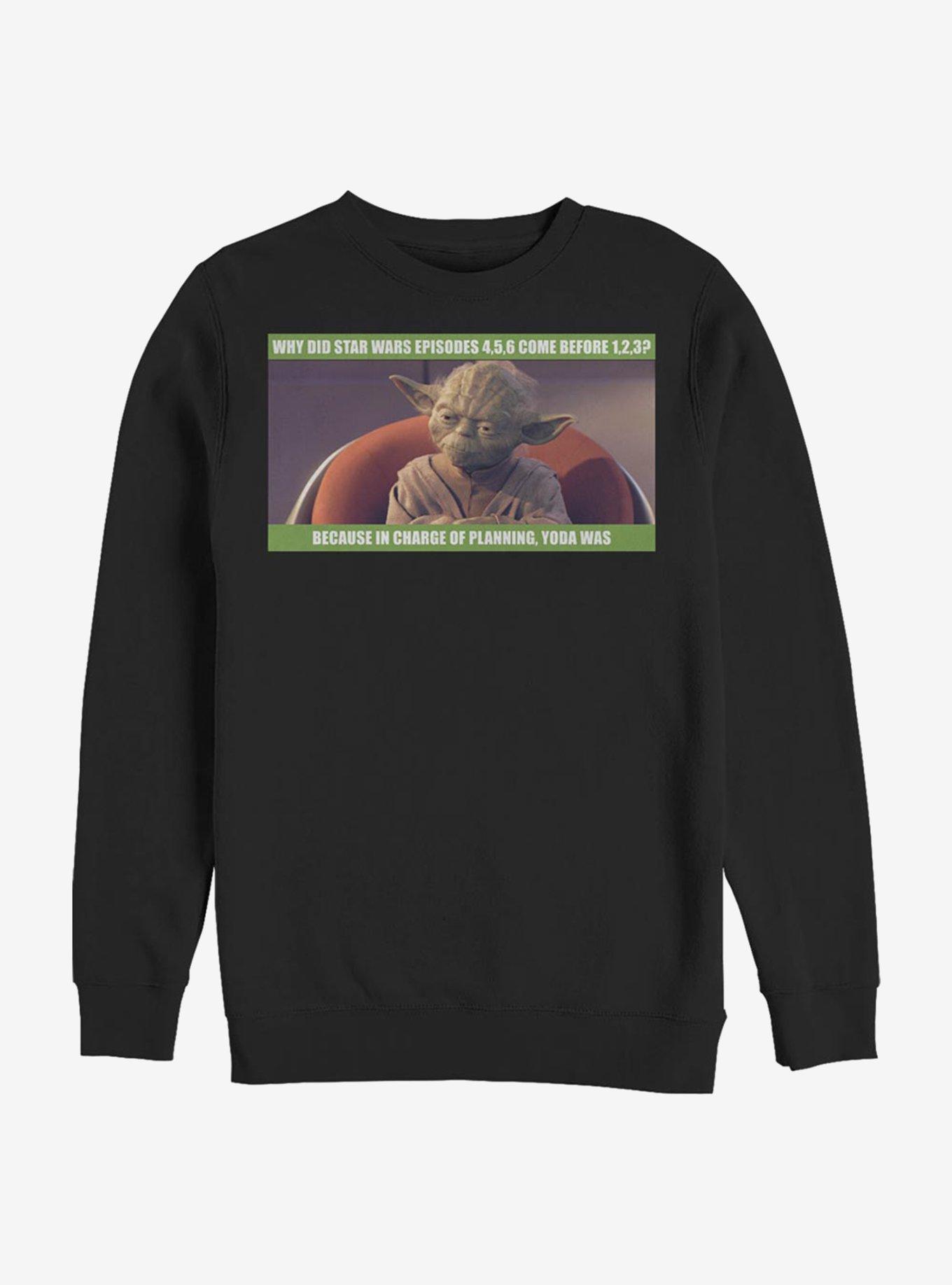 Star Wars In Charge Of Planning Crew Sweatshirt, BLACK, hi-res