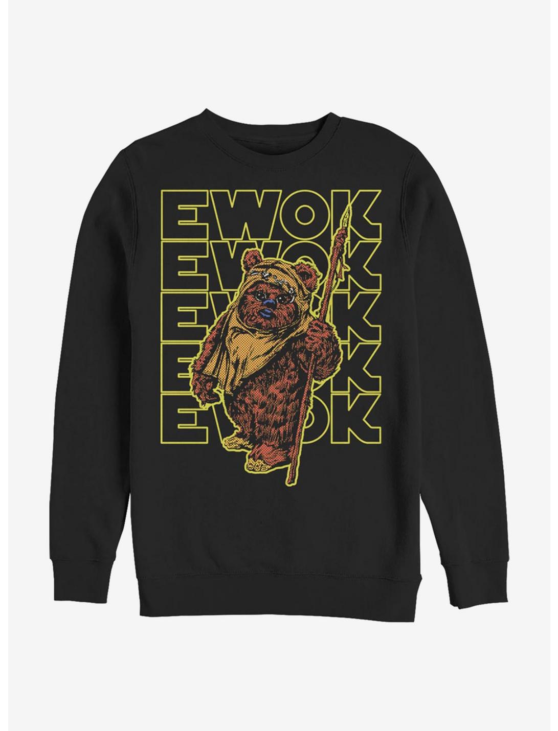 Star Wars Retro Ewok Name Sweatshirt, BLACK, hi-res
