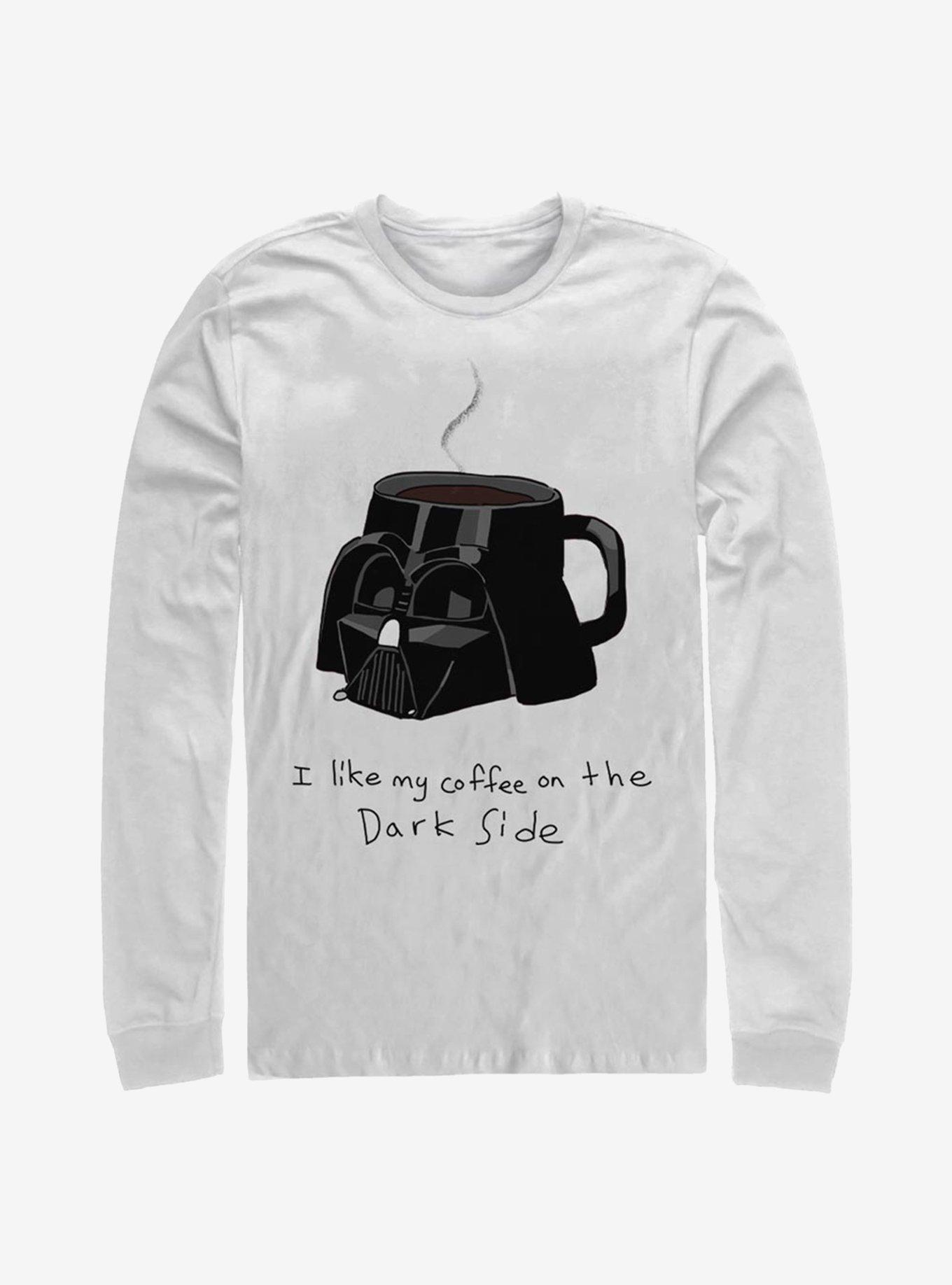 Star Wars Coffee On The Dark Side Long-Sleeve T-Shirt, WHITE, hi-res