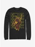 Star Wars Retro Ewok Name Long-Sleeve T-Shirt, BLACK, hi-res