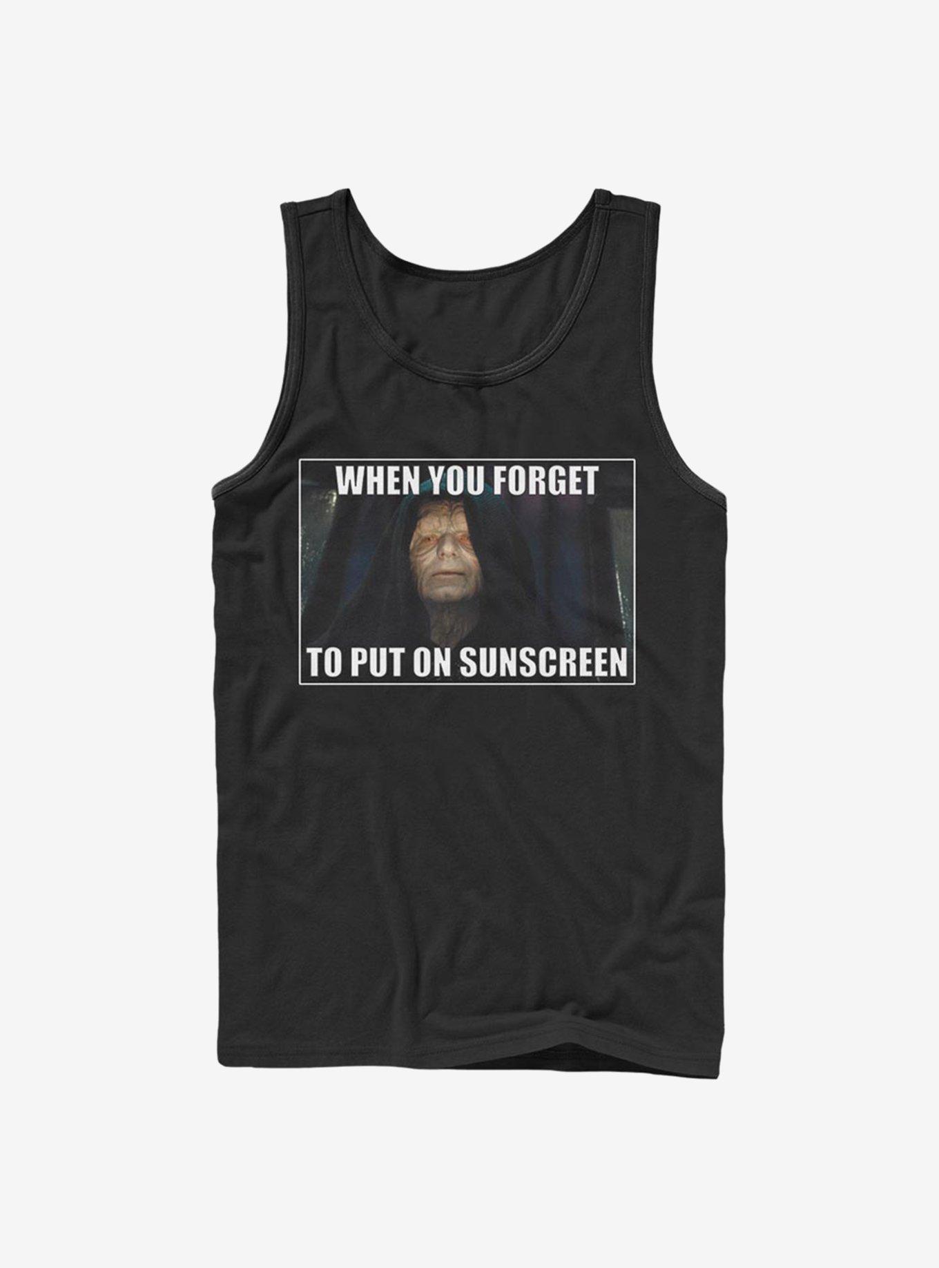 Star Wars Forget To Put On Sunscreen Tank, BLACK, hi-res