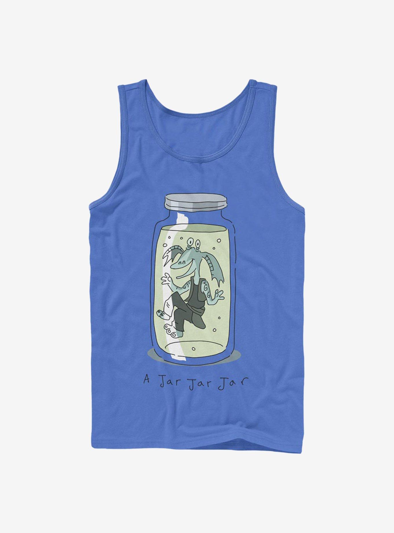 Star Wars Jar Jar Jar Tank BLUE Hot Topic