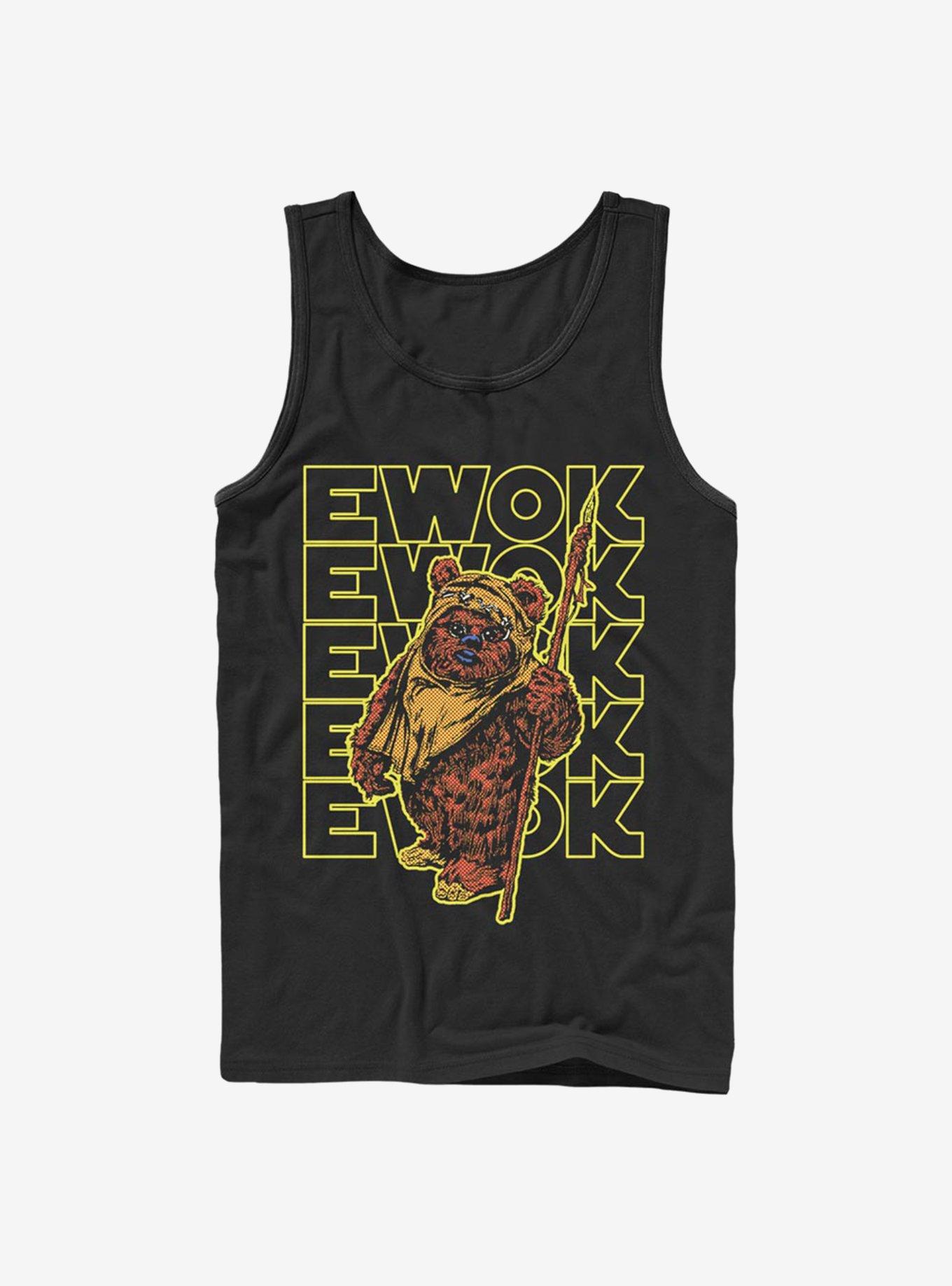 Star Wars Retro Ewok Name Tank Top, BLACK, hi-res