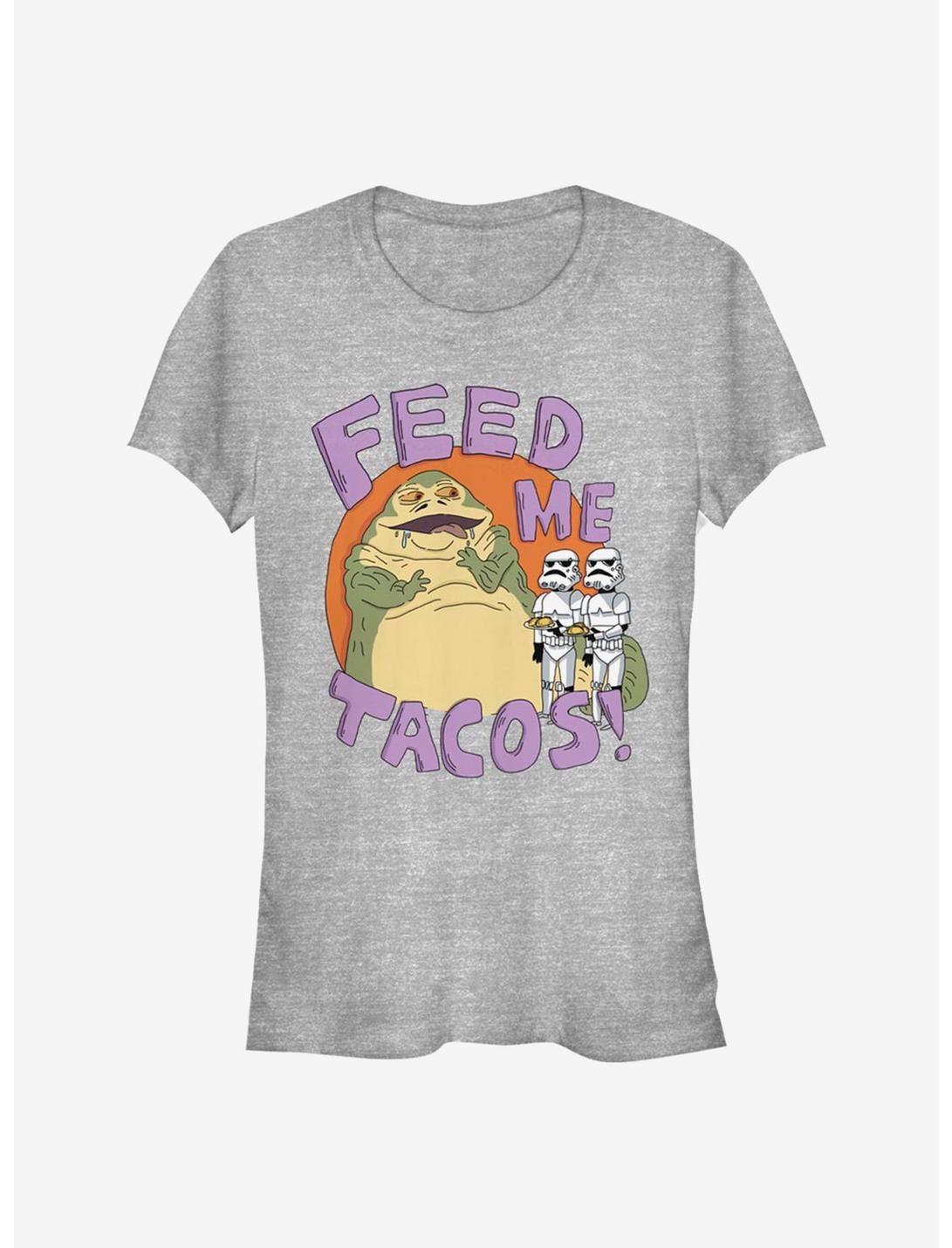 Star Wars Jabba Tacos Girls T-Shirt, ATH HTR, hi-res
