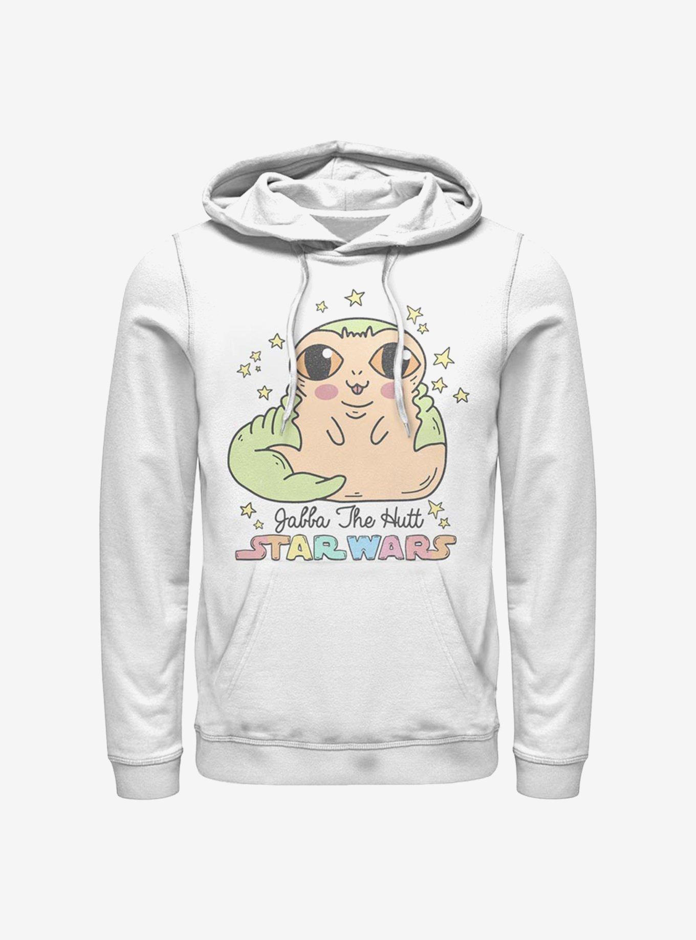 Star Wars Jabba Cute Cartoon Hoodie, WHITE, hi-res