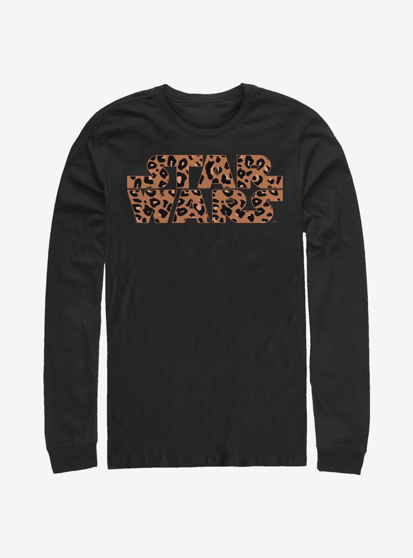 Star Wars Star Wars Logo Cheetah Fill Long-Sleeve T-Shirt, BLACK, hi-res