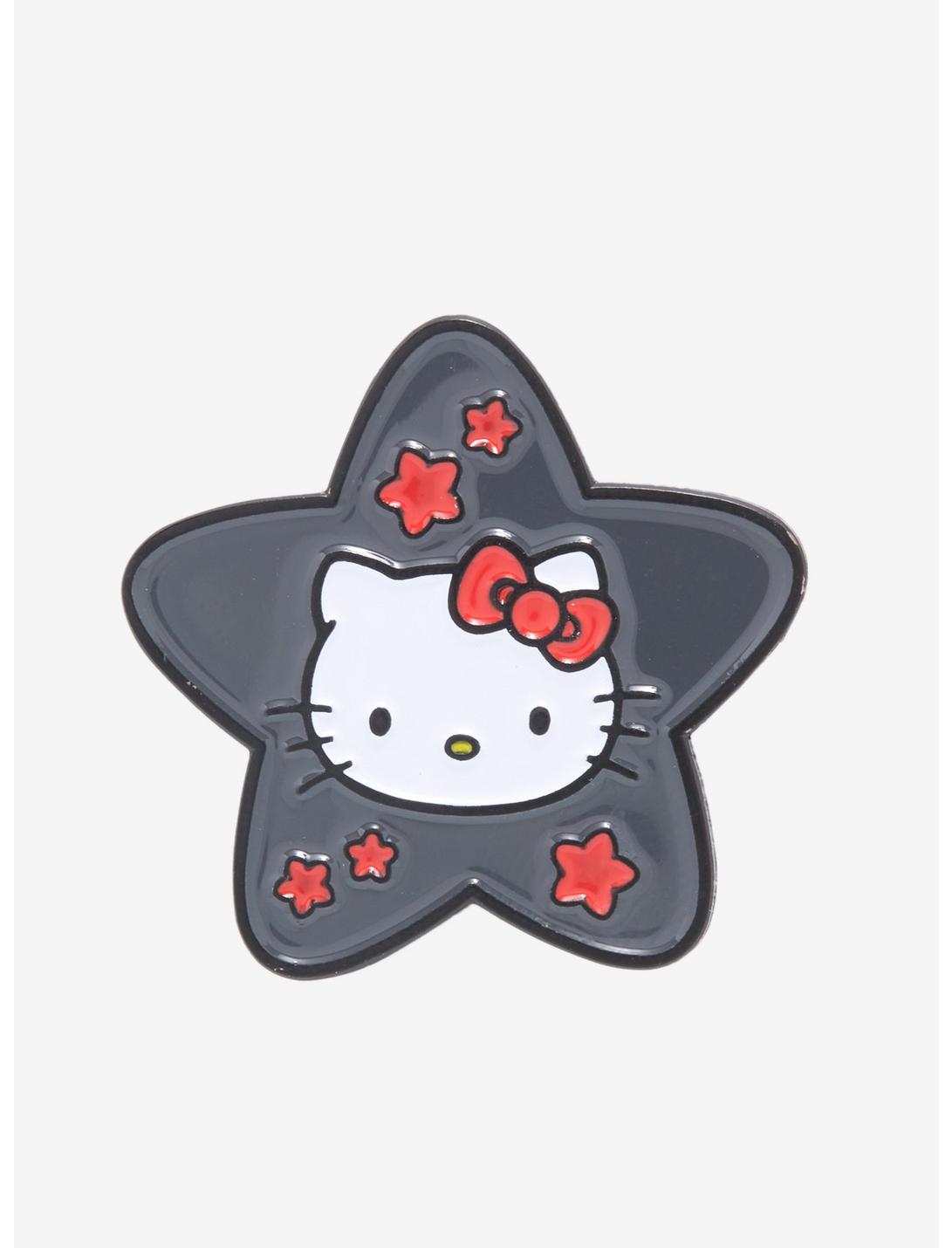 Hello Kitty Grey Star Enamel Pin, , hi-res