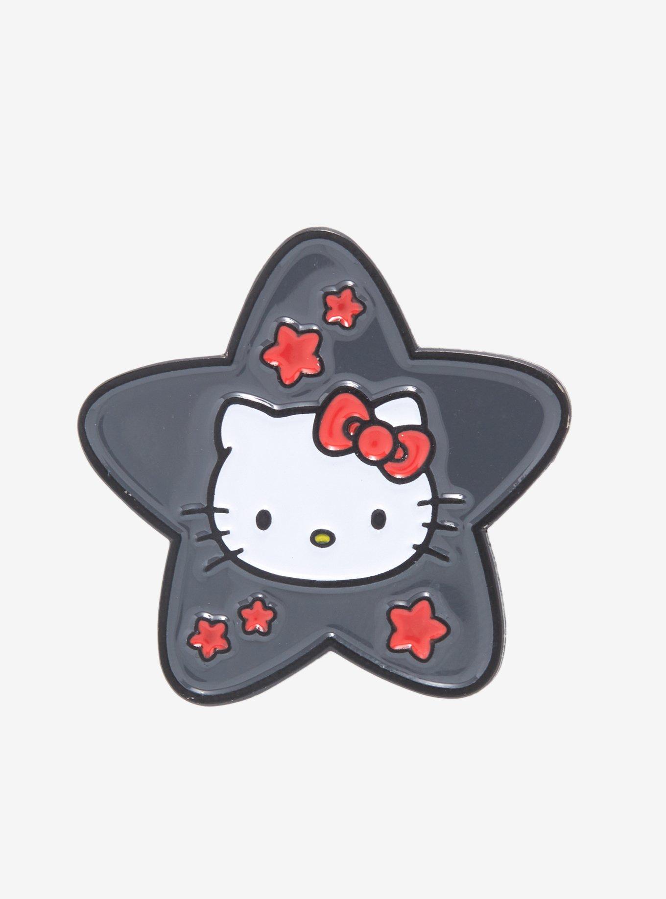 Hello Kitty Grey Star Enamel Pin, , hi-res