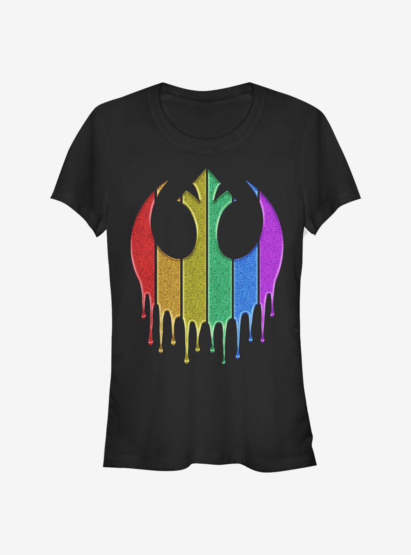 Star Wars Rainbow Rebel Drip Girls T-Shirt