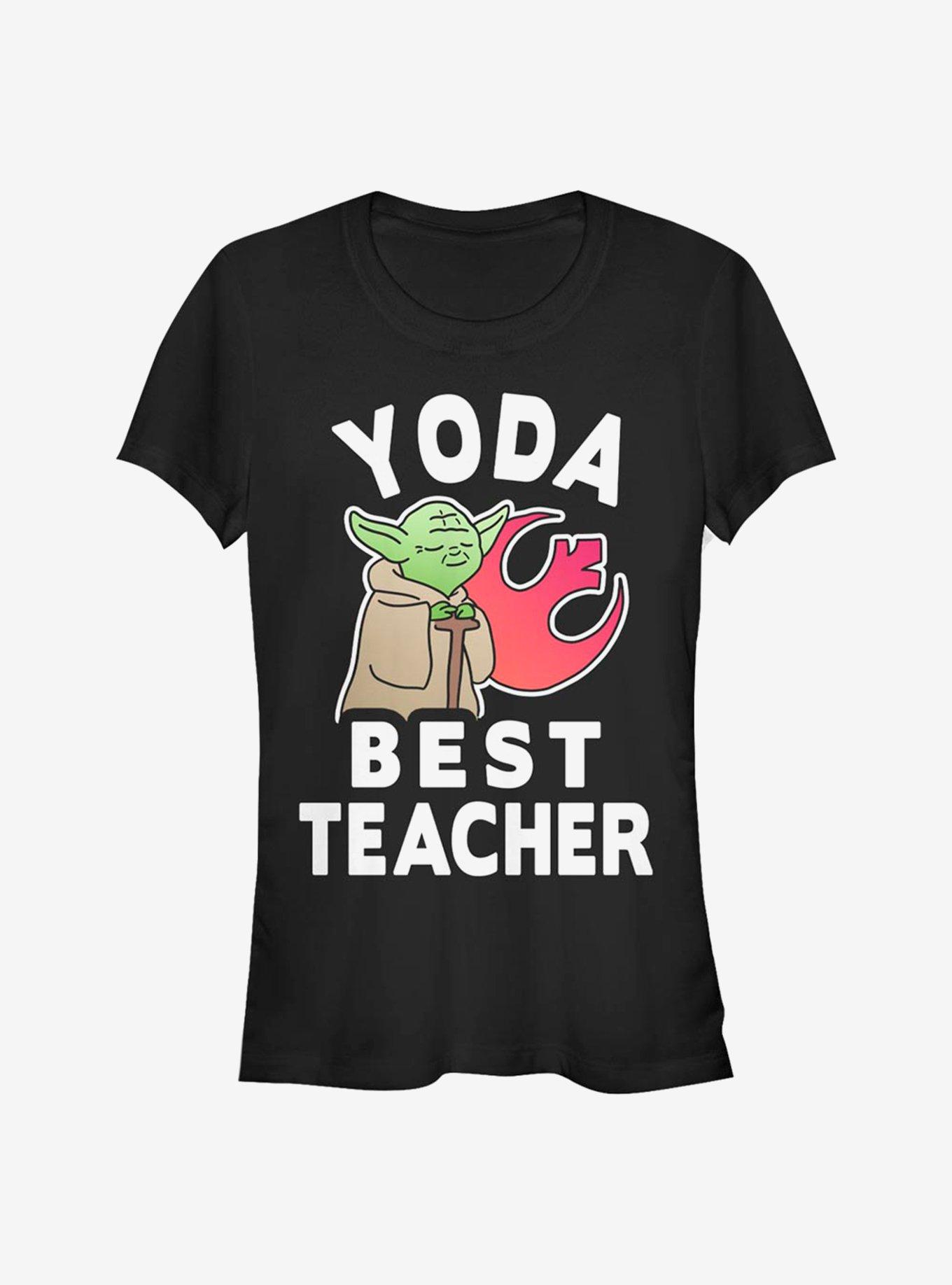 Star Wars Yoda Best Teacher Girls T-Shirt, BLACK, hi-res